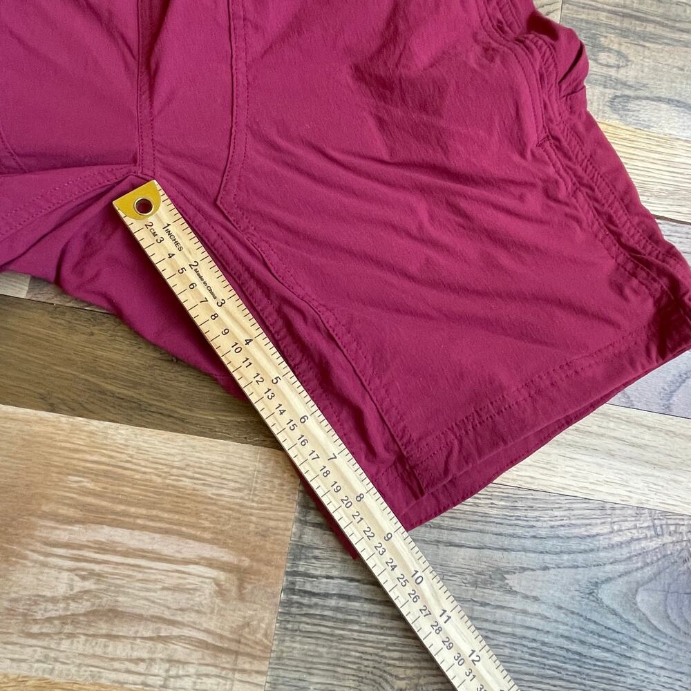 Duluth Trading Womens S Utility Bib Overall Shorts Ripstop Burgundy - Picture 4 of 7